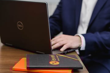 Man working on laptop
